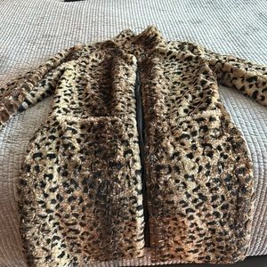 Leopard double sided coat